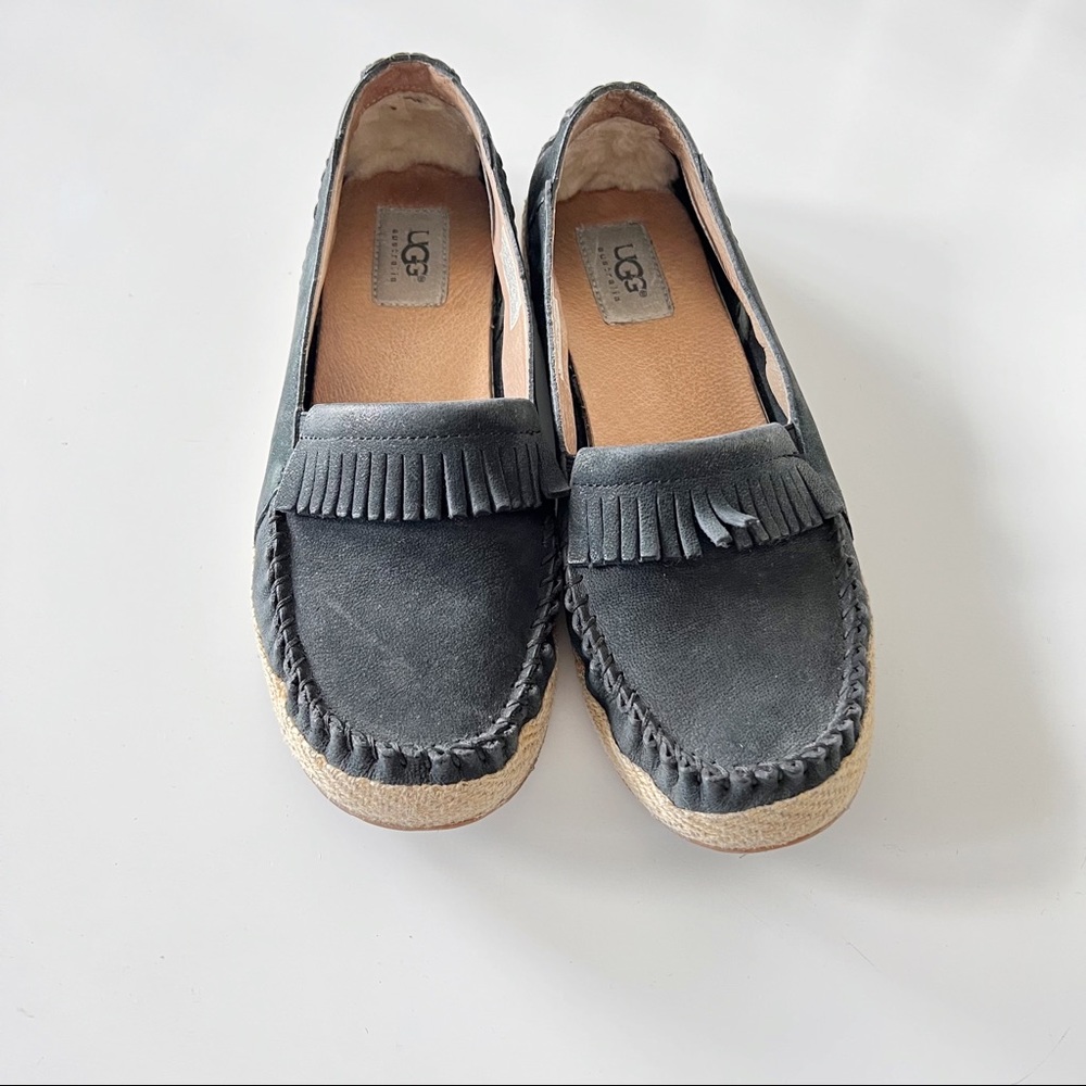 Ugg Marrah Slip on Loafer Black Suede sz 8.5